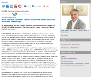 West Harrison cosmetic dentist, dental implant, dental crown, West harrison dentistry, Dr. Robert Rioseco