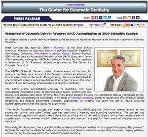 Dr. Robert Rioseco Earns AACD Accreditation